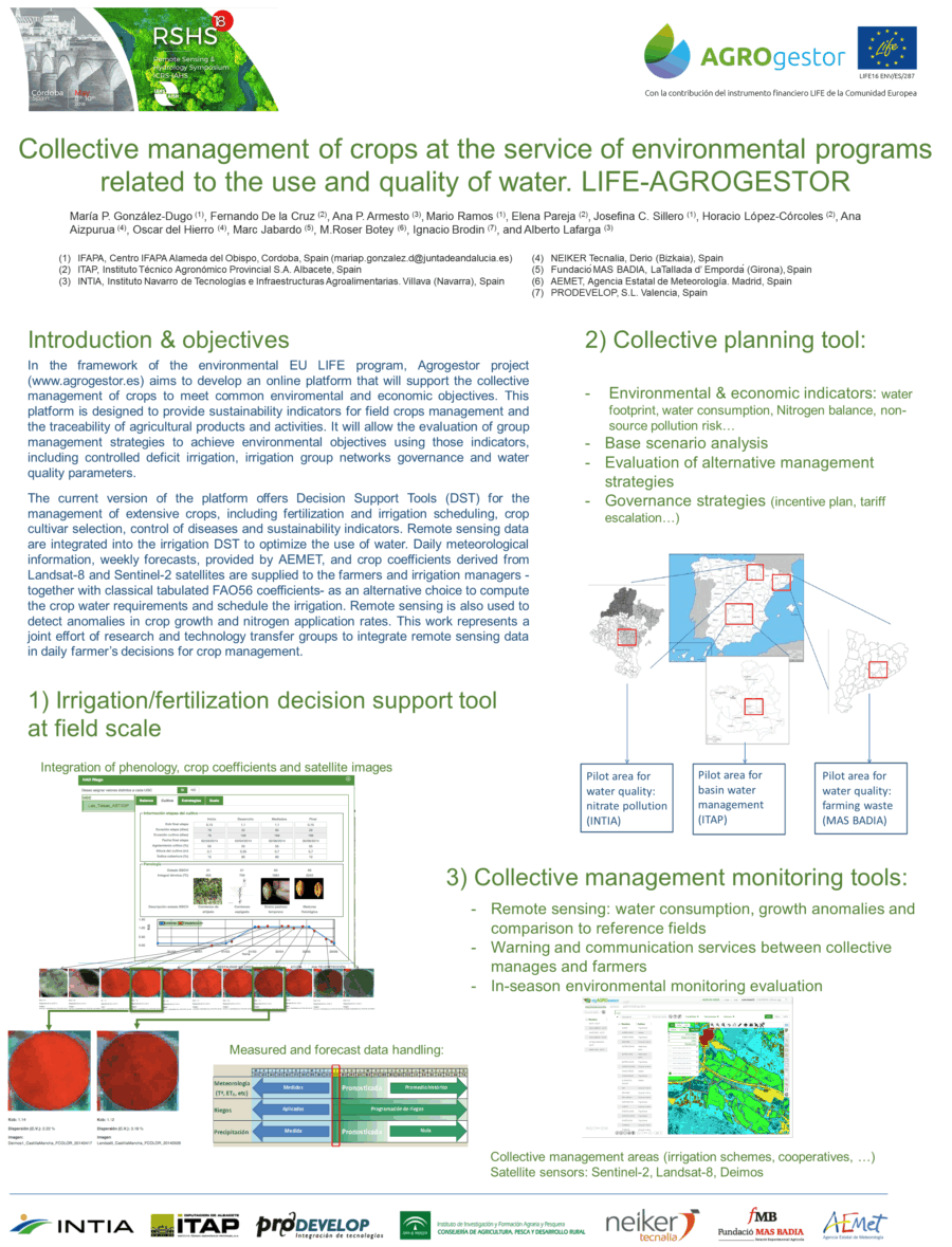 LIFE AGROgestor póster científico